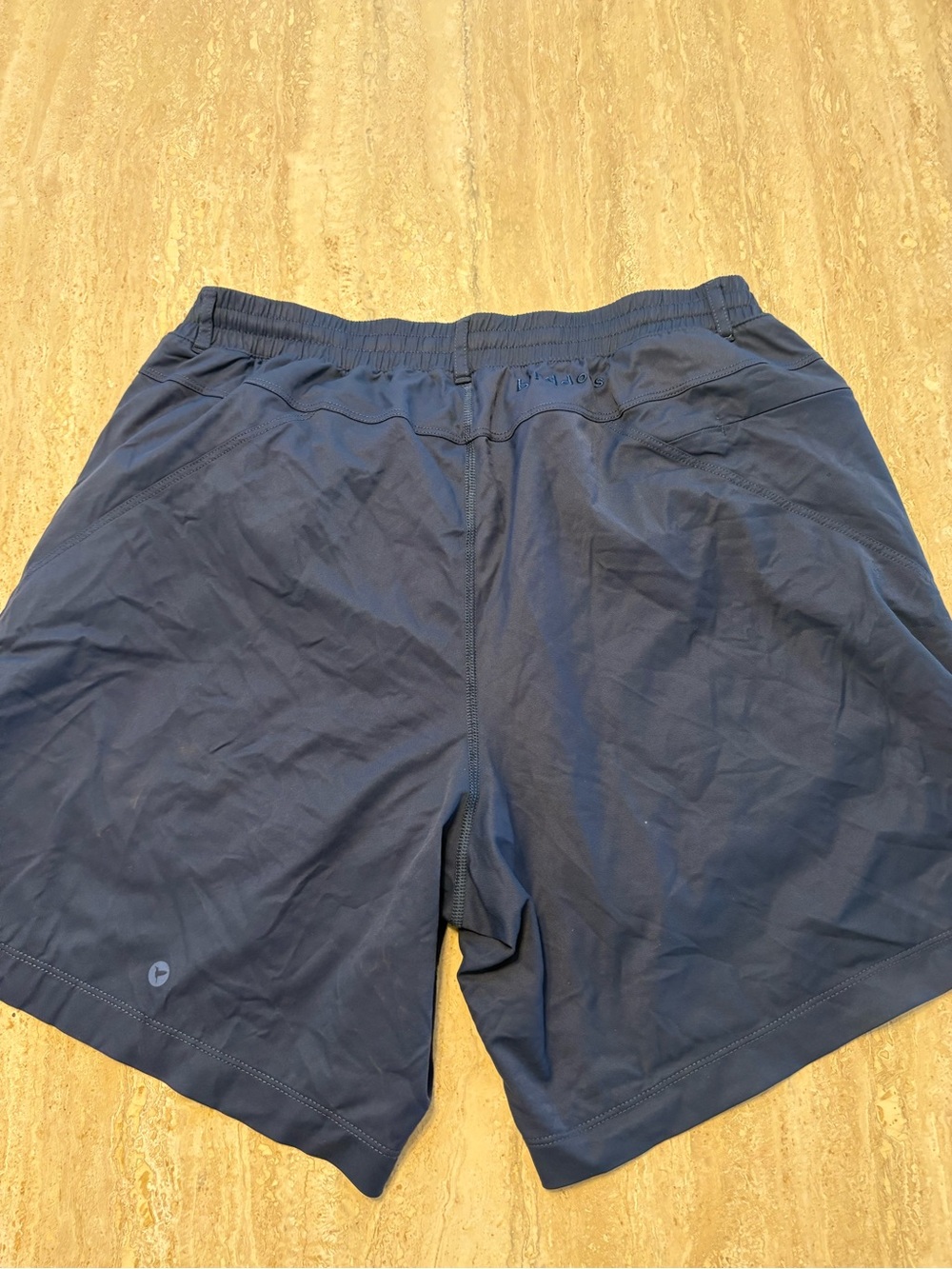 Birddogs Men's Lined Athletic Gym Shorts Navy Blue Lime Green Liner